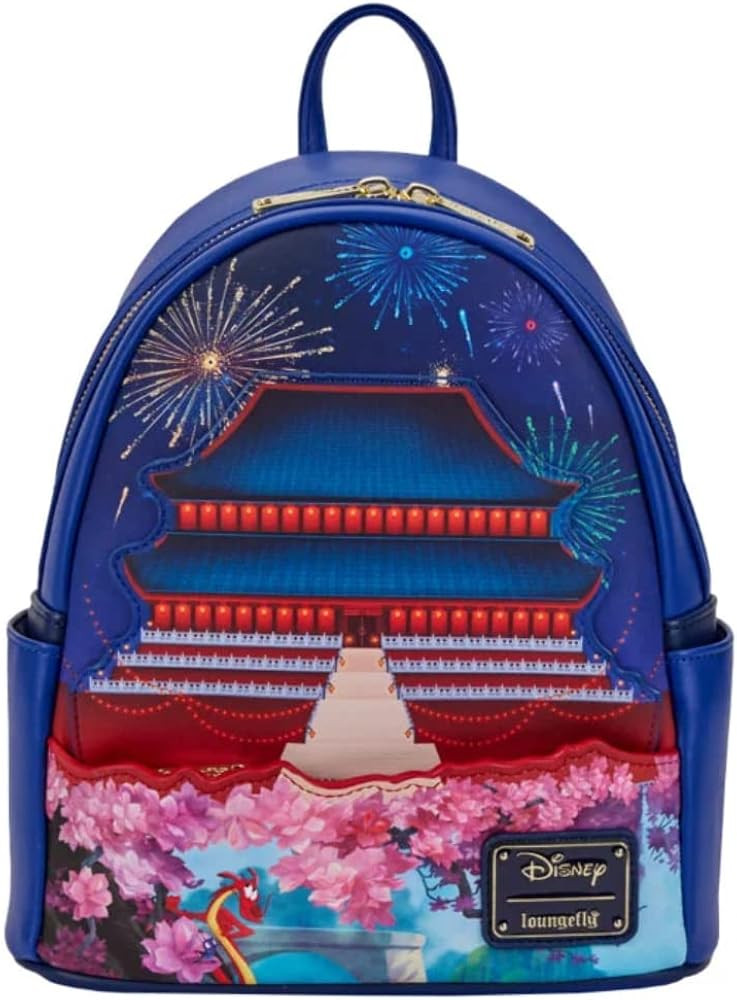 Loungefly Disney Mulan Castle Light Up Mini Backpack Mulan One Size | Amazon (US)