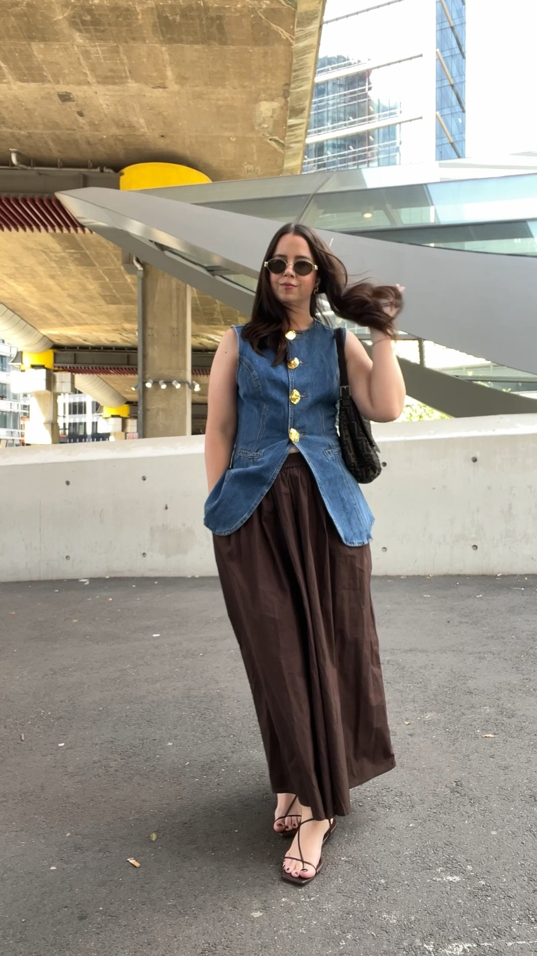 AERE white ruched tee: size 12
Country Road black linen shorts: size 14
Alexander Wang studded slides (old)
Showpo denim vest: size 14
Ceres Life chocolate maxi skirt: size M
Nelson Made sandals
All About Eve black ruched tee (can’t link here, linked similar)
Flo & Frankie leopard jeans (can’t link here, linked similar)
Dissh polka dot maxi dress: size 12
All About Eve butter yellow shirt: size 14
Dissh chocolate pants: size 14