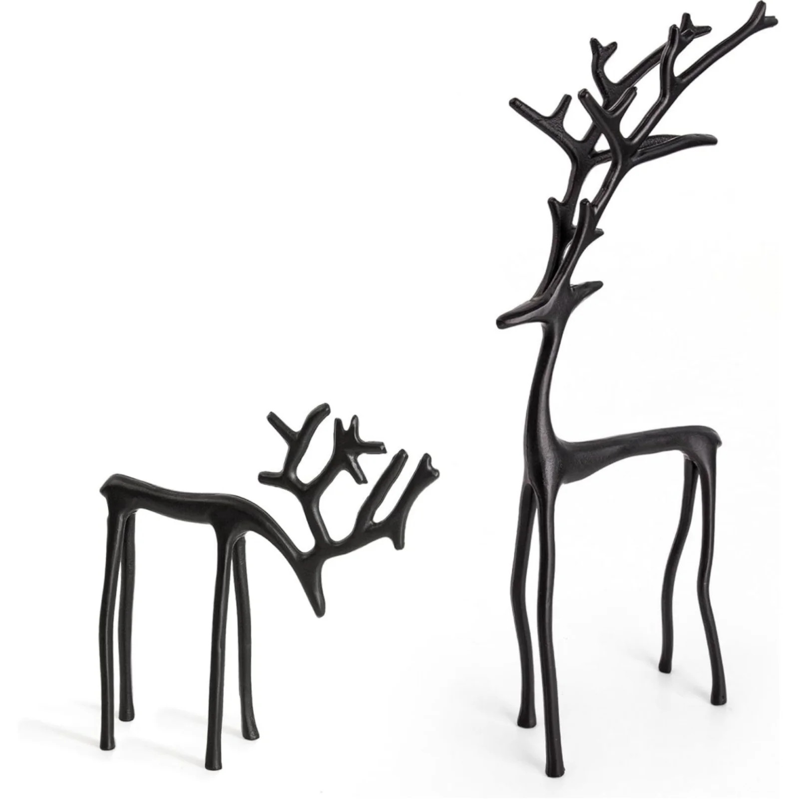 Leutsin Metal Deer Tabletop Decoration - Black Reindeer Statues Christmas Decorations,Modern Alum... | Walmart (US)