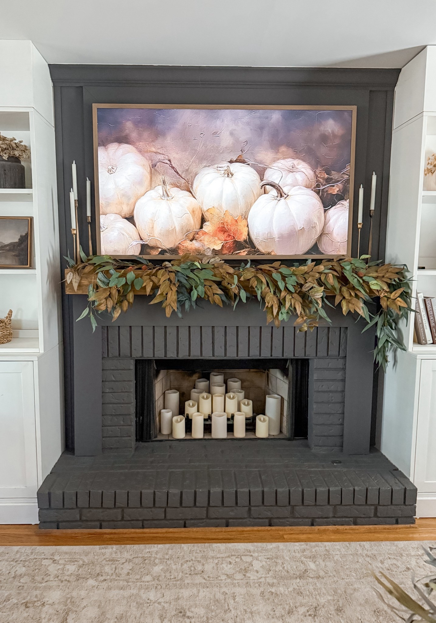 Fall mantle 

I used a mix of dark eucalyptus stems and muted fall stems to create a layered early fall look. I secured mine to my textured wood mantle using nails , but if you have a smooth mantle surface- command hooks are the perfect option.  

I linked my exact stems I used, and some similar alternatives. 

#LTKSeasonal #LTKFindsUnder50 #LTKStyleTip