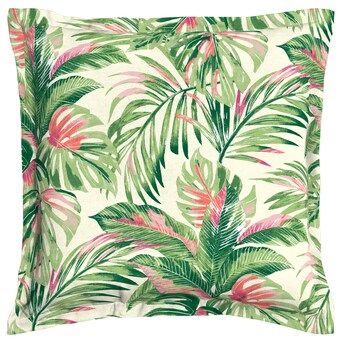 allen + roth Floral Green, Cream, and Pink Square Throw Pillow | Lowe's