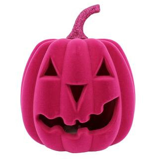 Flocked Lit Tabletop Jack-O'-Lantern by Ashland® | Michaels Stores