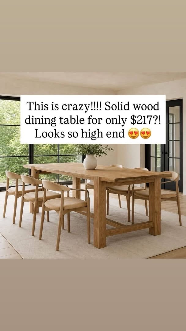 #ad @Wayfair has the best priced solid wood dining table on sale right now OMG!!!! #wayfair #wayfairpartner