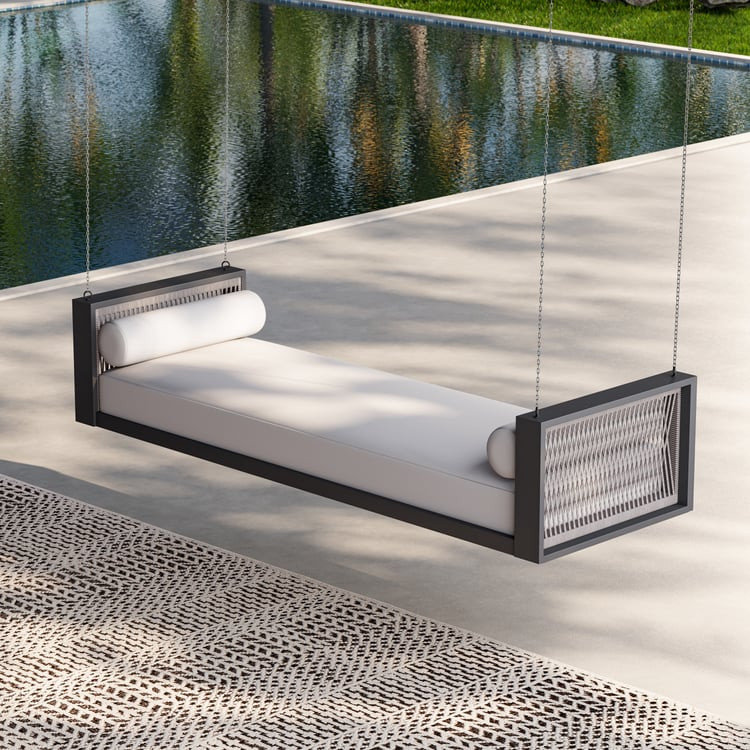 Best Seller
                 
            Ropipe Outdoor 2-Seater Swing Sofa in Khaki with Hand W... | Homary