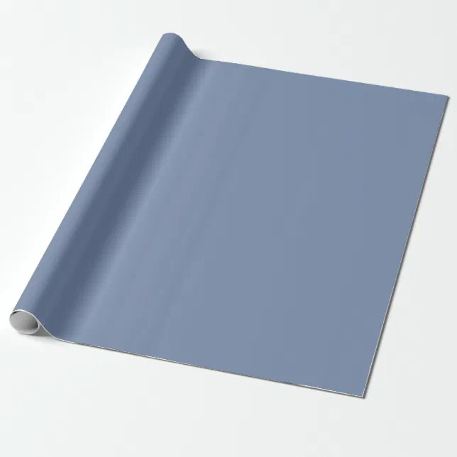Simple solid color plain slate blue wrapping paper | Zazzle