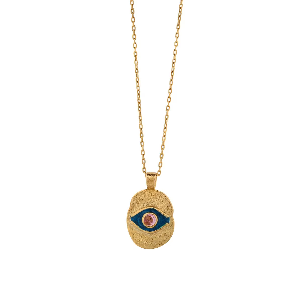 Good Karma Blue Evil Eye Gold Necklace - Blue | Wolf & Badger (US)