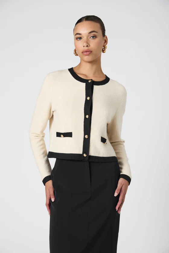 Vhari Contrast Cardigan | French Connection (US)