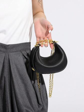Zomer In de mode Vintage stijl Zakelijke vrijetijd Maan Gevormd Vrouwen Tas , Eenvoudig Retro Ket... | SHEIN