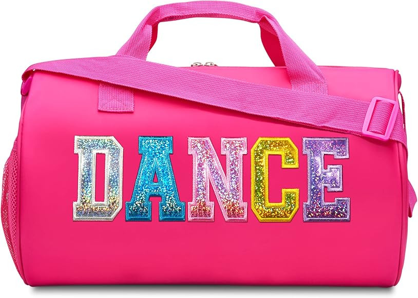 Dance Duffle Bag for Girls, Kids Travel Bag with Adjustable Carry on and Handy Pouch, Dance Acces... | Amazon (US)