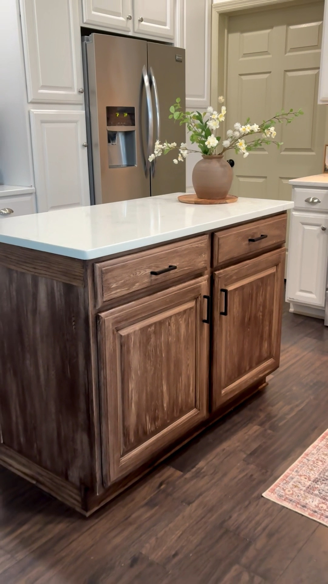 Kitchen island update loading ‼️‼️👀

The one and only @retique liquid wood 🪵 + updated hardware and trim, gave my kitchen island an absolute beauteous refresh. The feel of the space has shifted in the best way! 

Follow along- because you don’t want to miss the (final) part 2 of our kitchen update. The island has set the tone!

#LTKstorytime #LTKmomlife #LTKHome