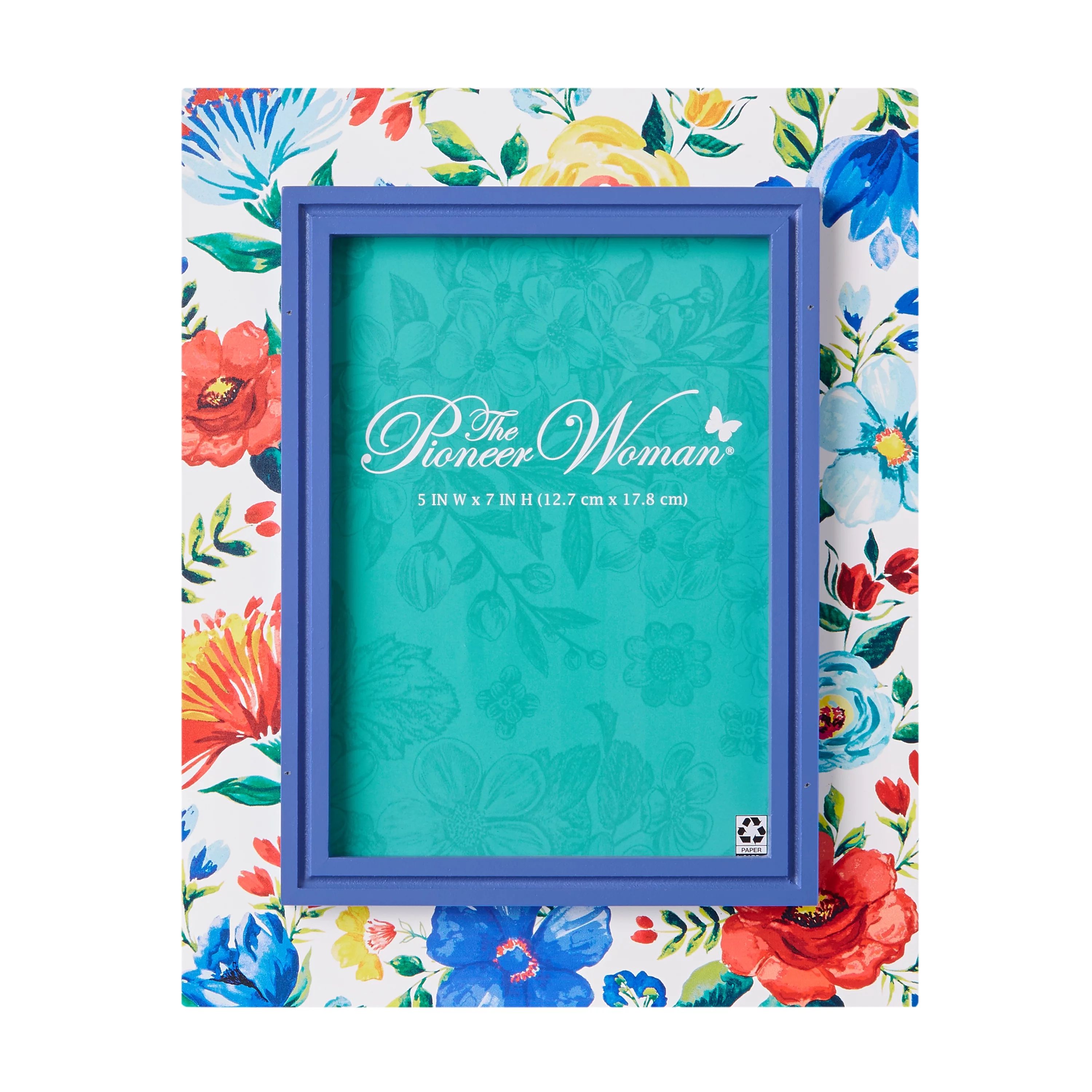 The Pioneer Woman 5x7 Blue Floral Picture Frame | Walmart (US)