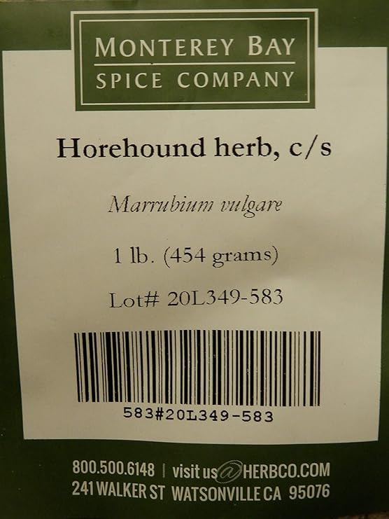 Monterey Bay Herb Co. Horehound Herb Cut & Sifted | White Horehound | Used as Winter Time Tea, Sy... | Amazon (US)