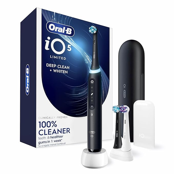 Rechargeable Electric Toothbrush, iO5 Limited Deep Clean & Whiten, 5 Cleaning Modes, Visual Press... | Amazon (US)
