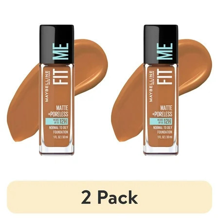 (2 pack) Maybelline Fit Me Matte + Poreless Liquid Foundation Makeup, 356 Warm Coconut, 1 fl oz | Walmart (US)