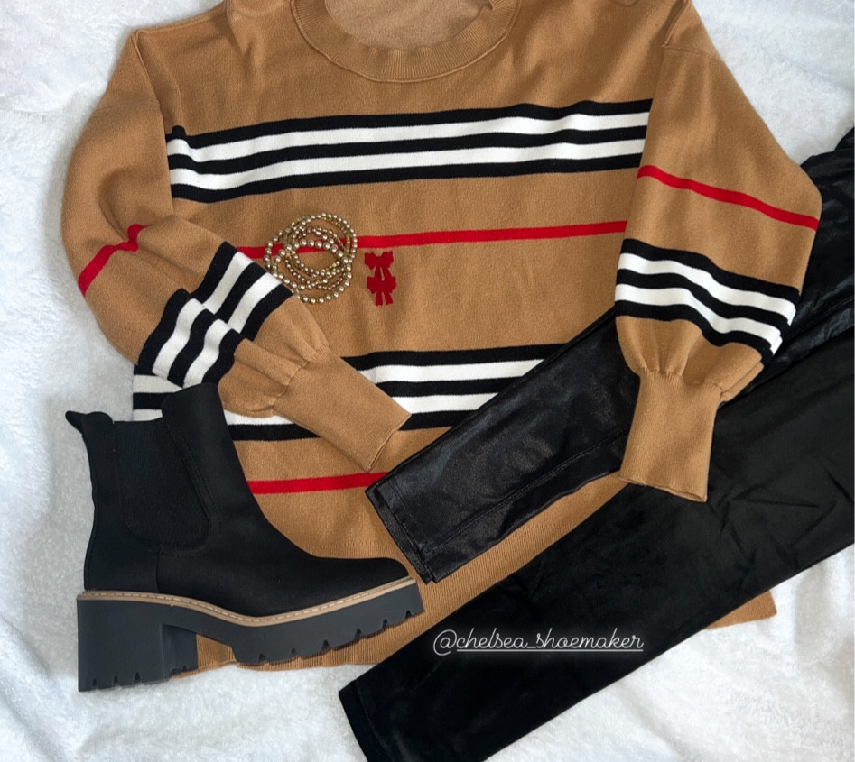 My favorite sweater with two looks.. the  velvet leggings and the leather leggings love both of them and they both under 30 dollars!! #christmasOOTD #holidaylook 

#LTKshoecrush #LTKstyletip #LTKHoliday