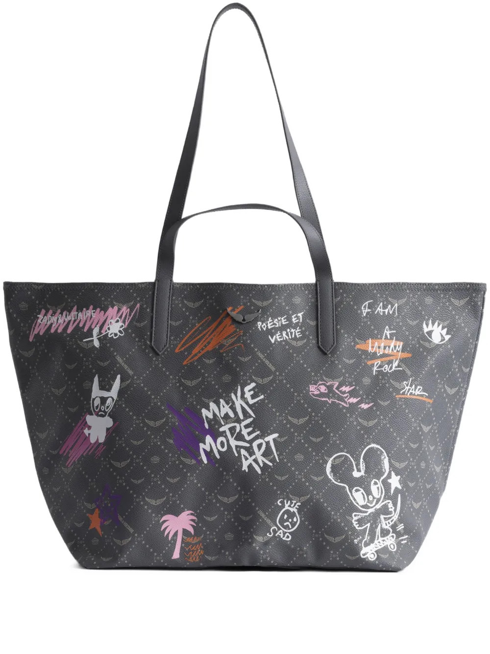 Zadig&Voltaire large Z Shopper monogram tote bag - Grey | Farfetch Global