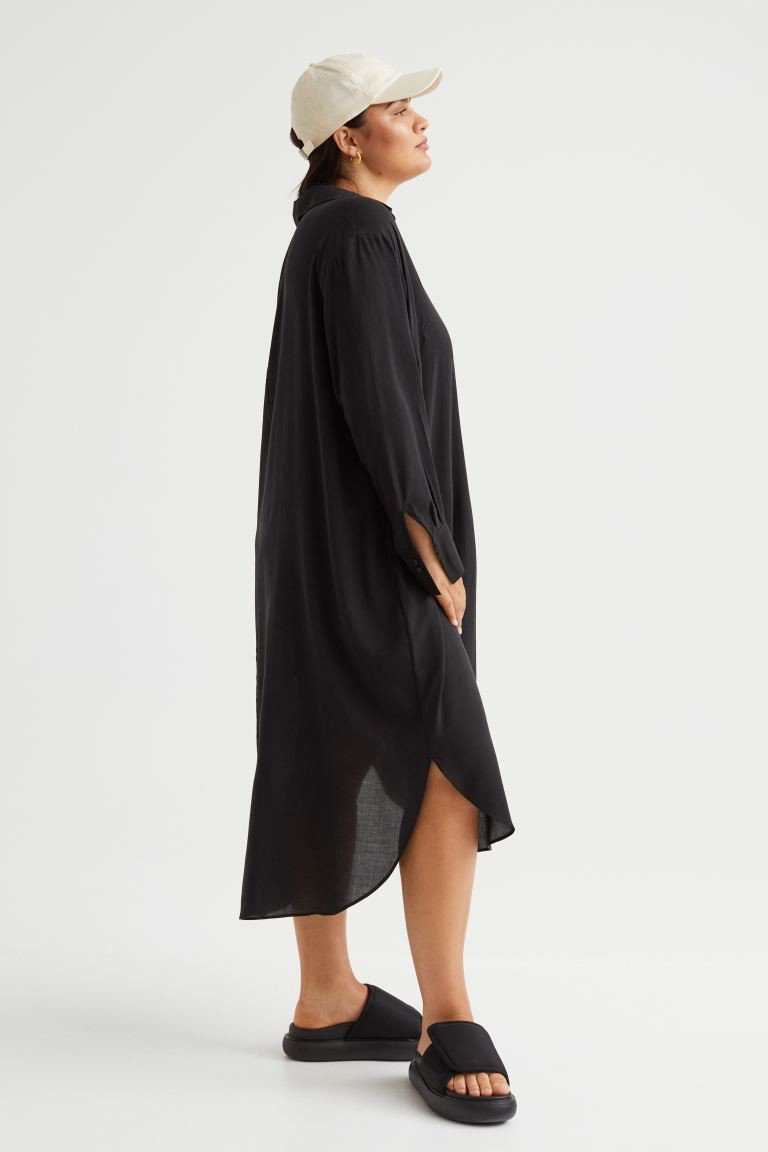 Conscious choice  New ArrivalCalf-length dress in woven fabric made from a lyocell blend with a c... | H&M (US + CA)