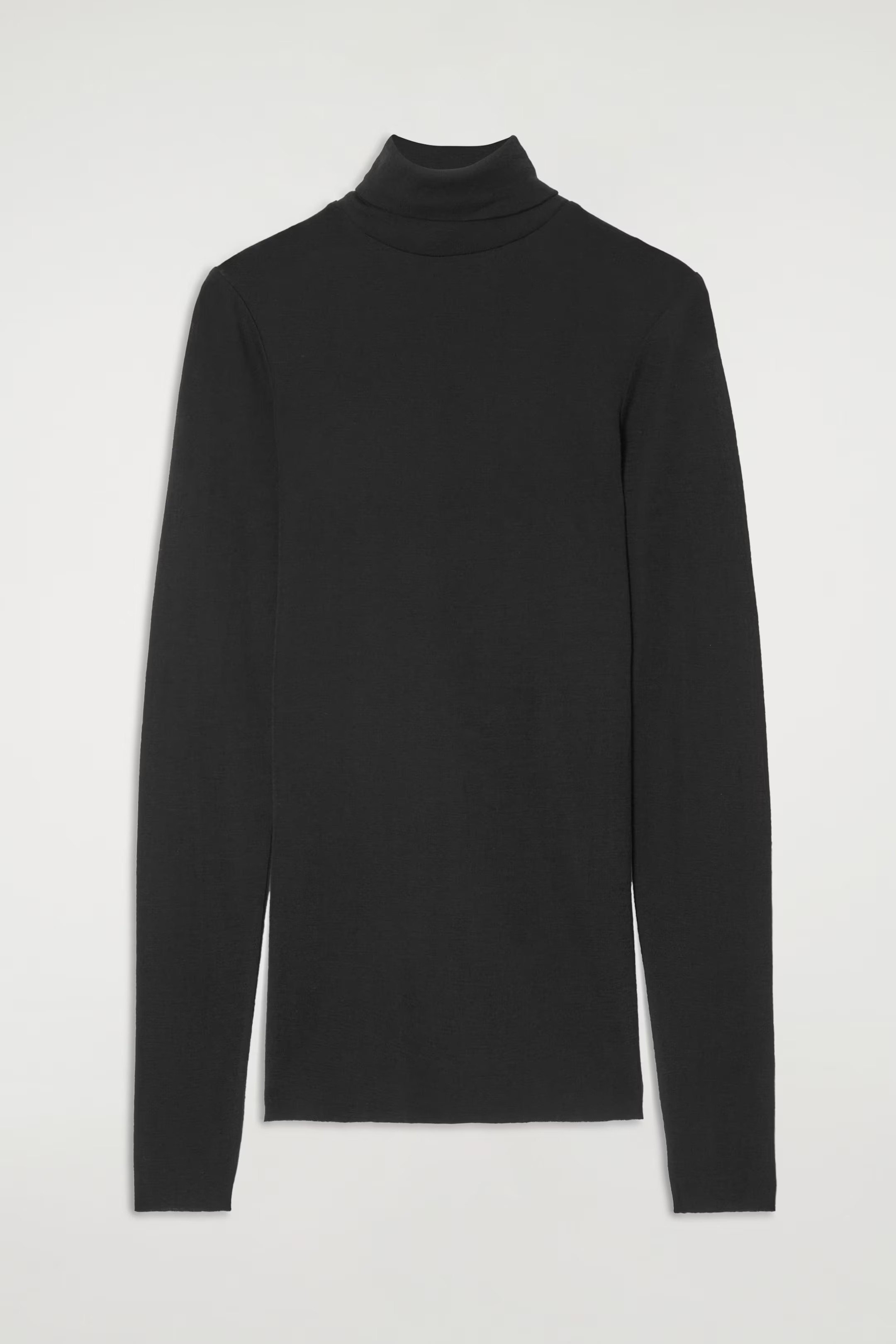 MERINO WOOL TURTLENECK TOP - BLACK | COS EE | COS (EU)