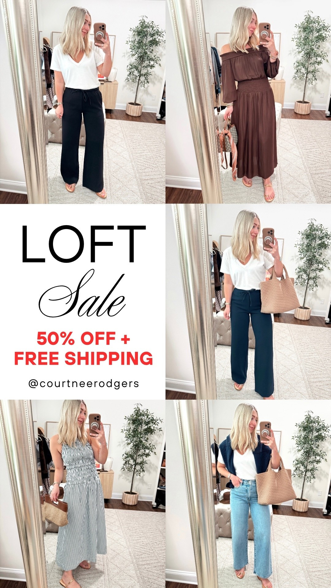 Loft 50% OFF + FREE SHIPPING 🩷
Size XS pants (runs big if in between)
Size small brown dress
Size XS striped dress
Size 27/4 jeans (TTS)

Loft, spring outfits, spring fashion 

#LTKootd #LTKSaleAlert #LTKdayinmylife