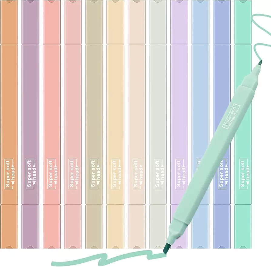 Aesthetic Highlighters, 12 Colors Pastel Bible Highlighters And