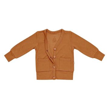 Bamboo Jersey Cardigan in Nutmeg | Kyte BABY