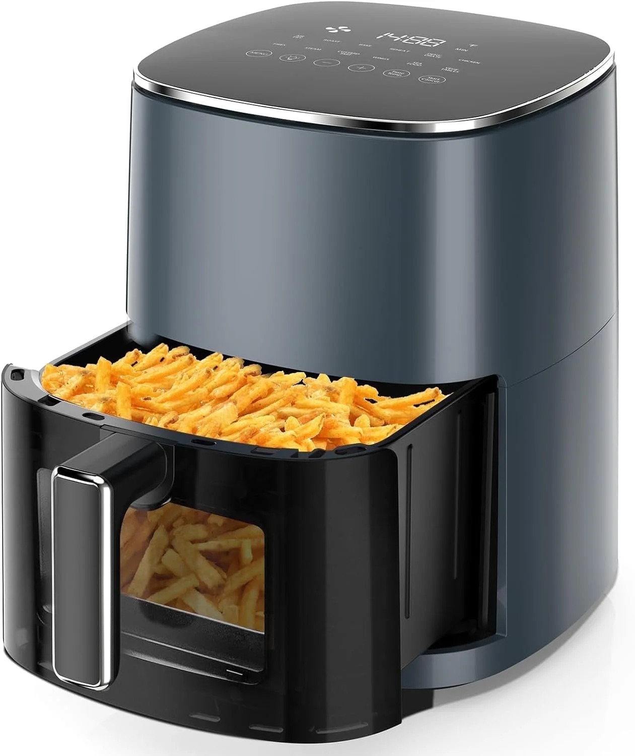 Air Fryer, 6-Quart Smart Air Fryer, 12-in-1 Functions - Air Fry, Roast, Reheat, Dehydrate, Bake, Steam, and More, 400Â°F Max Temperature, Grey | Walmart (US)