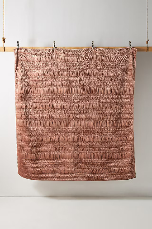 Lustered Velvet Alastair Quilt | Anthropologie (US)