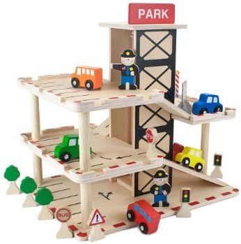 Imagination Generation Downtown Deluxe Wooden Parking Garage Ramp & Service Station Playset with ... | Amazon (US)