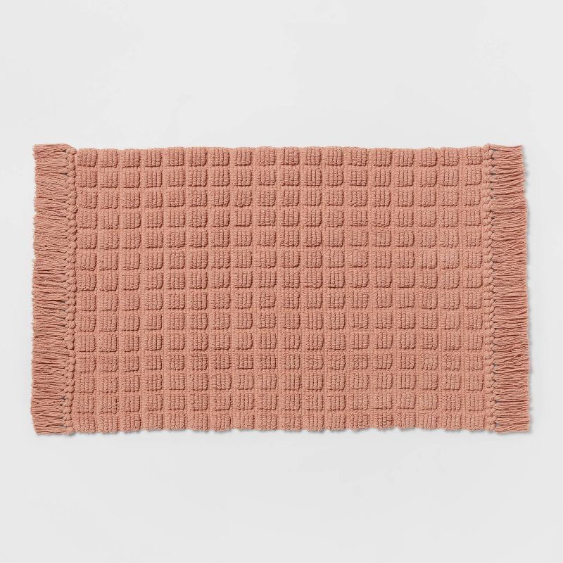 20"x32" Square Tufted Bath Rug Clay Pink - Threshold™ | Target