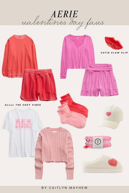 Aerie Valentines Day Favorites. Cozy finds. Pink and red matching sets. Valentine’s Day gift ideas. Hats. Hair ties. Slippers. Socks. Graphic tees  

#LTKfindsunder100 #LTKfindsunder50 #LTKsalealert