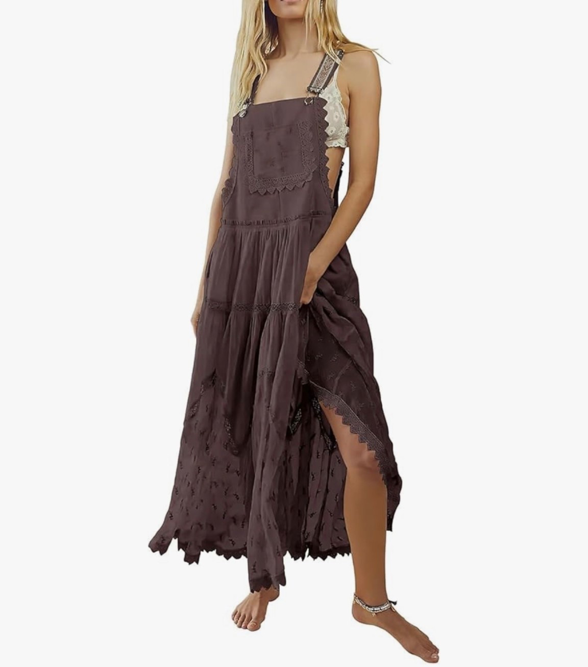 Cutest overall dress! Would be great for summer photos with the family too! 

#LTKOver40 #LTKSeasonal #LTKootd