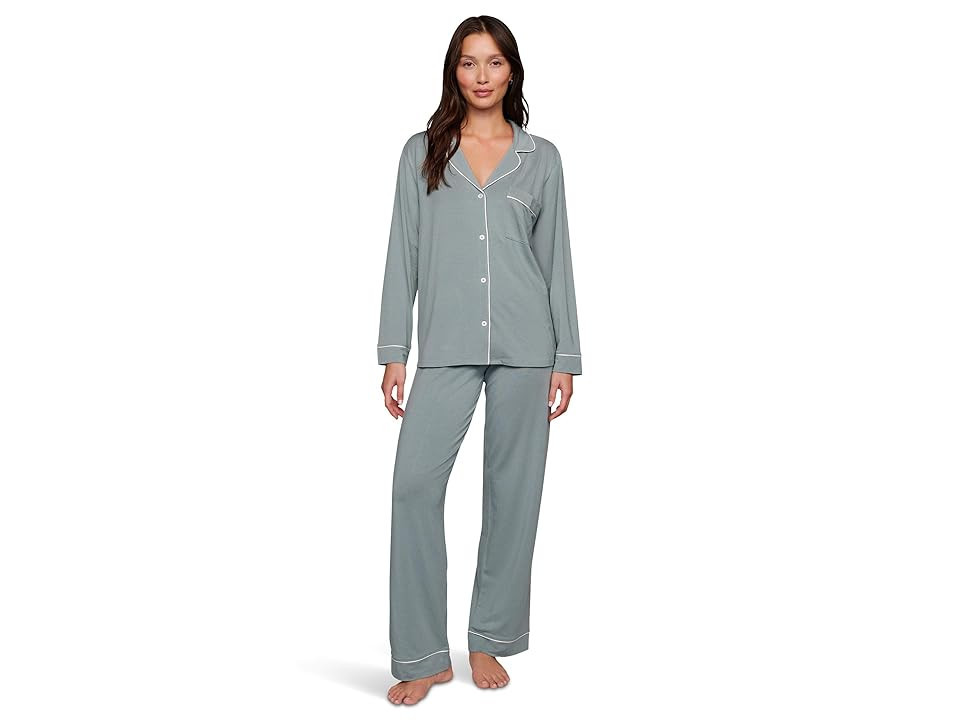 Eberjey Gisele - PJ Set Women's Pajama Sets Lead/Ivory: MD | Zappos.com