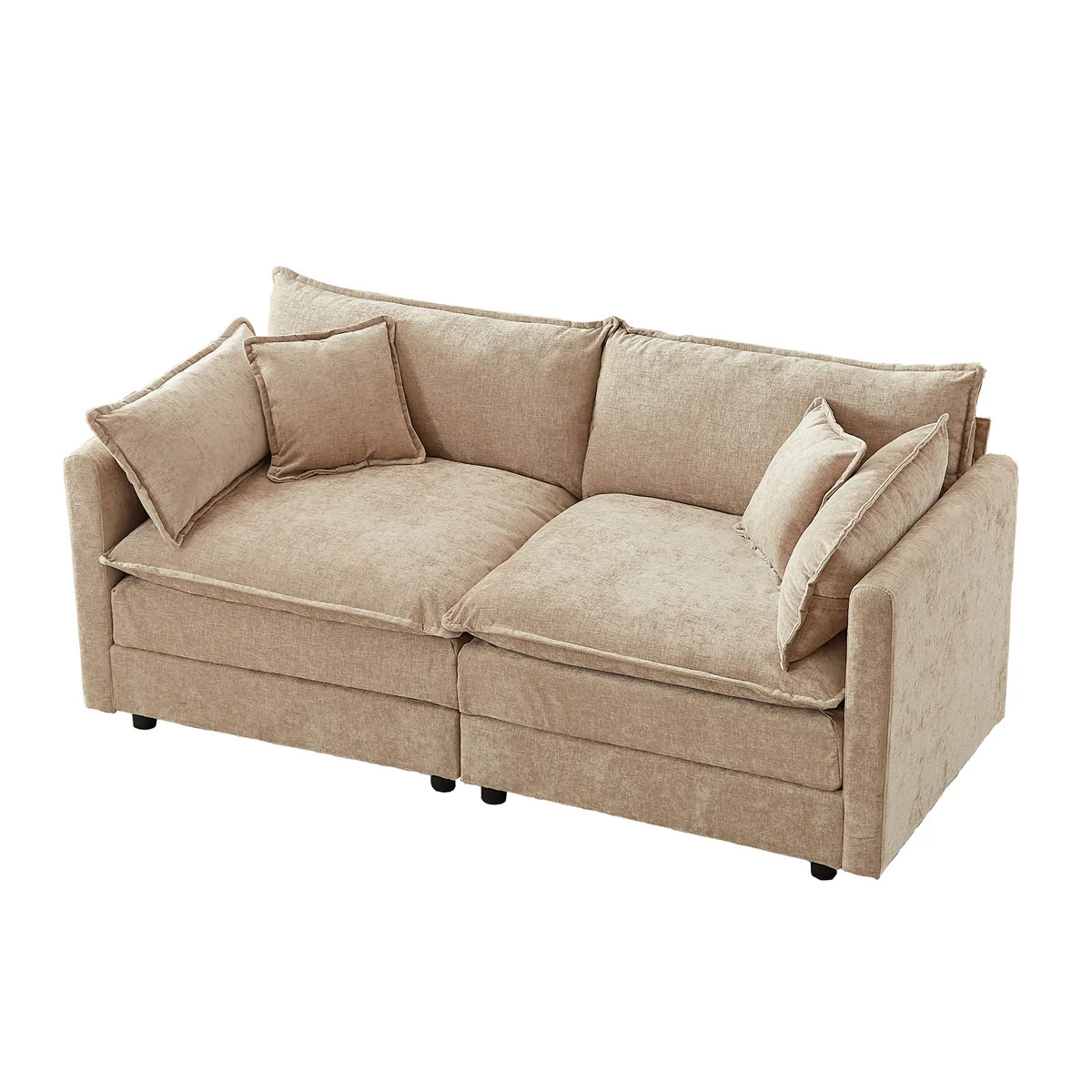 77.17" Chenille Upholstered Sofa, Comfy Cloud Couch | Wayfair North America
