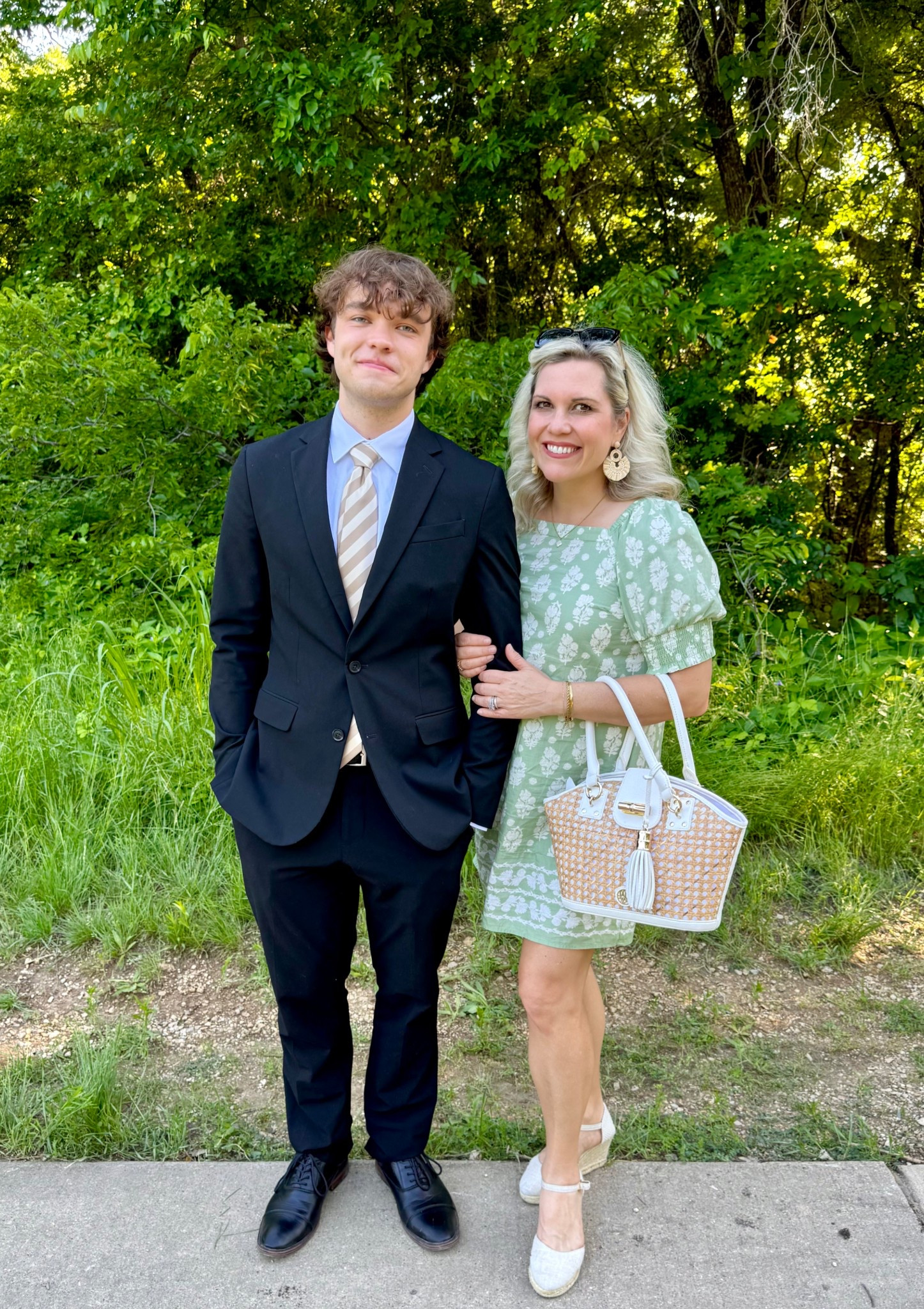 Sharing what I wore when we took pics of my son and friends before they went to Prom! 

#LTKPetite #LTKOver40 #LTKStyleTip
