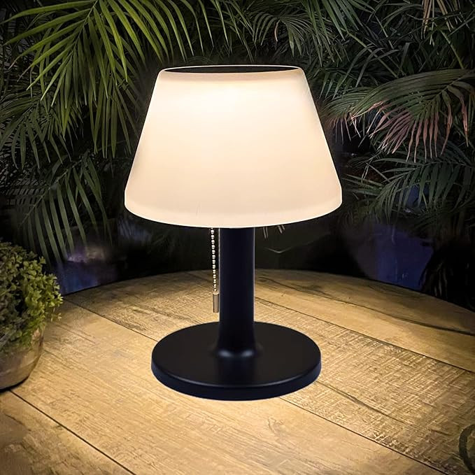 shumi Solar Table Lamp Outdoor Indoor - 3 Lighting Modes, Eye-Caring LED Cordless Waterproof Sola... | Amazon (US)