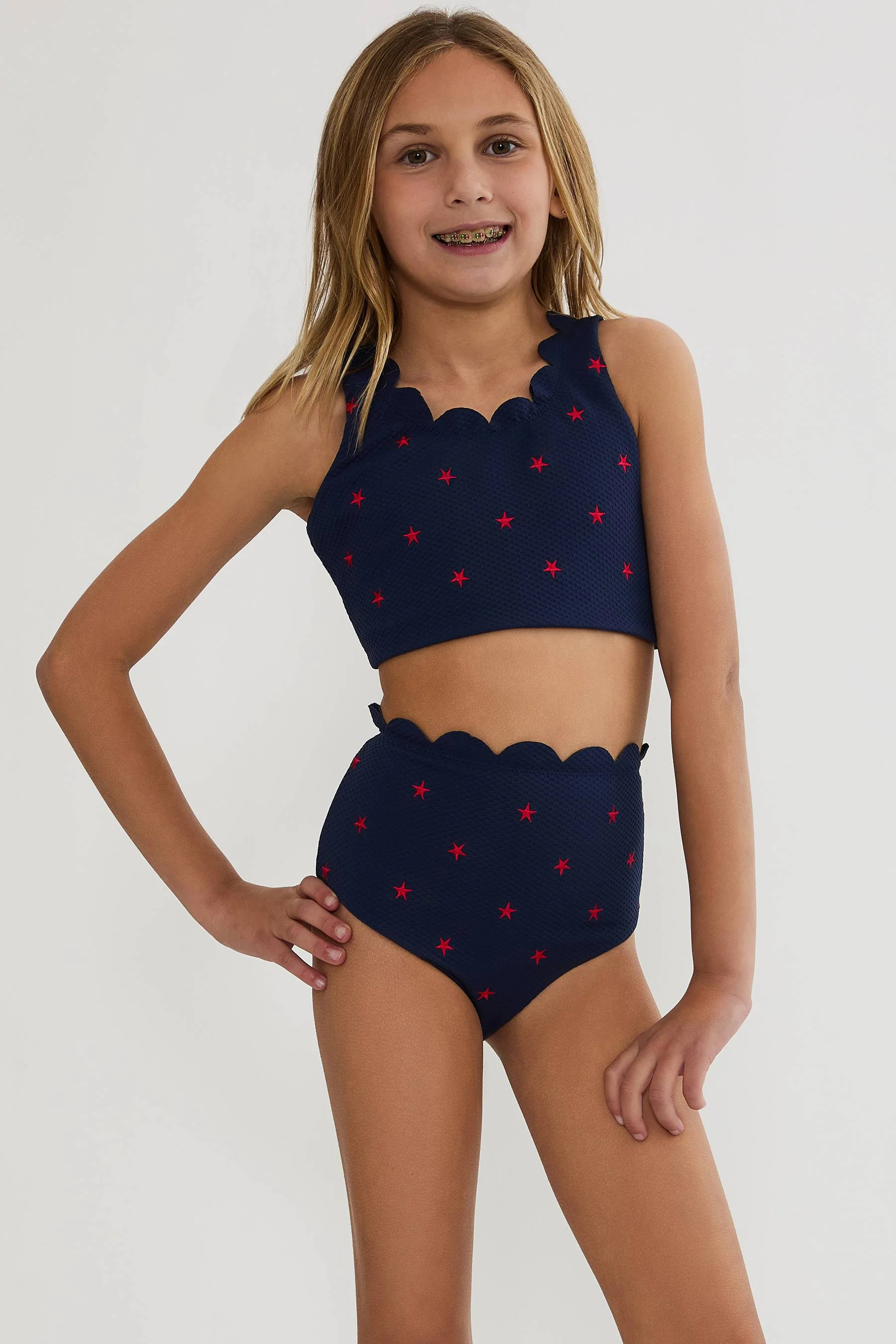 Little Madison & Bea Set Star Spangled Seas | Girls 4th of July Swimsuit | Beach Riot | Beach Riot