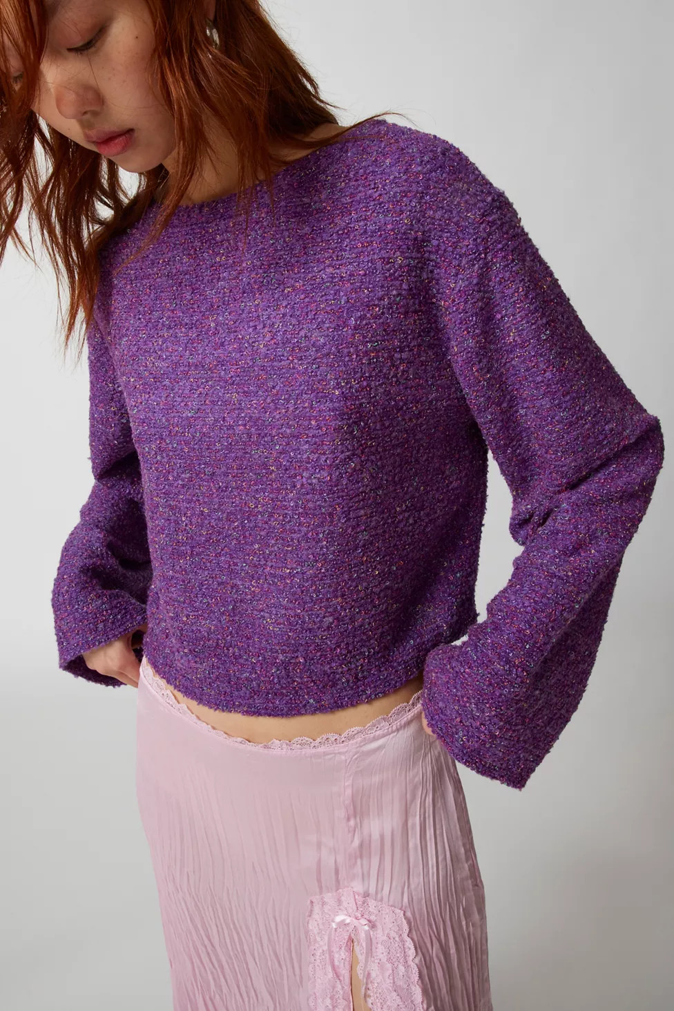 Urban Renewal Remnants Loose Knit Drippy Sleeve Sweater | Urban Outfitters (US and RoW)
