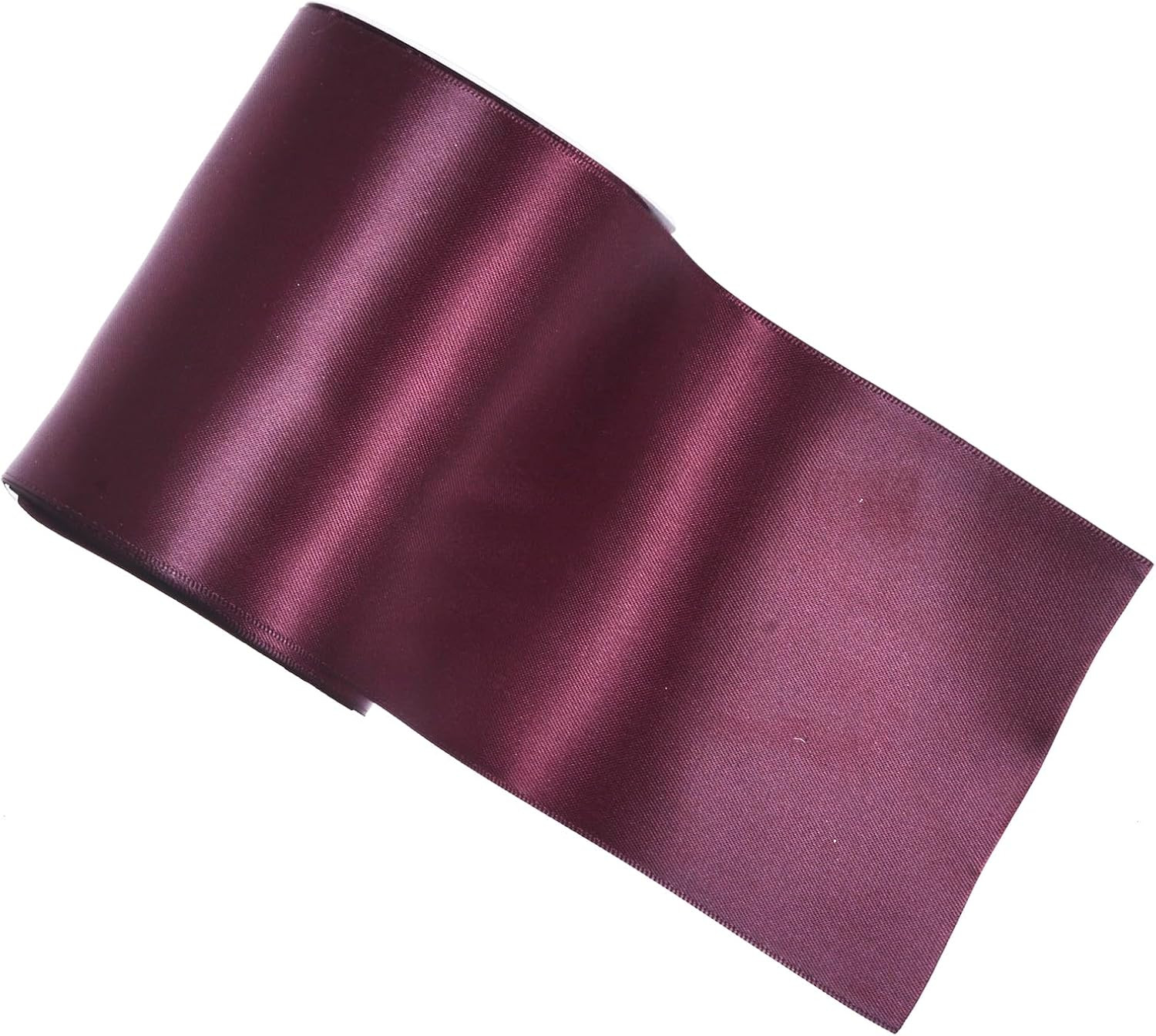 YAMA Burgundy Double Faced Satin Ribbon 4 Inch Continuous 5 Yards | Amazon (US)
