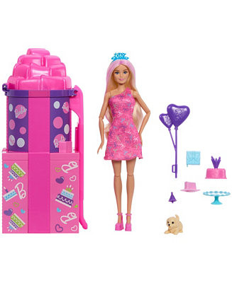 Barbie Rise & Surprise Pet Birthday Series Doll and Accessories - Macy's | Macy's