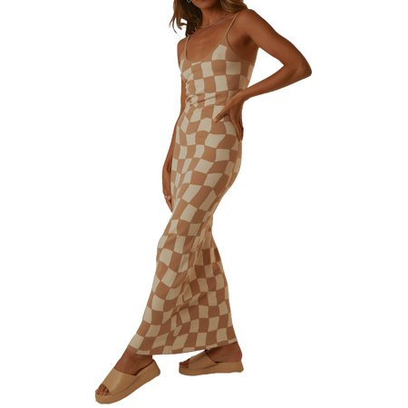 2022 Bodycon Dresses for Women Summer Knit Hollow Out Sexy Night Out Midi Maxi Dress Sleeveless Long | Walmart (US)