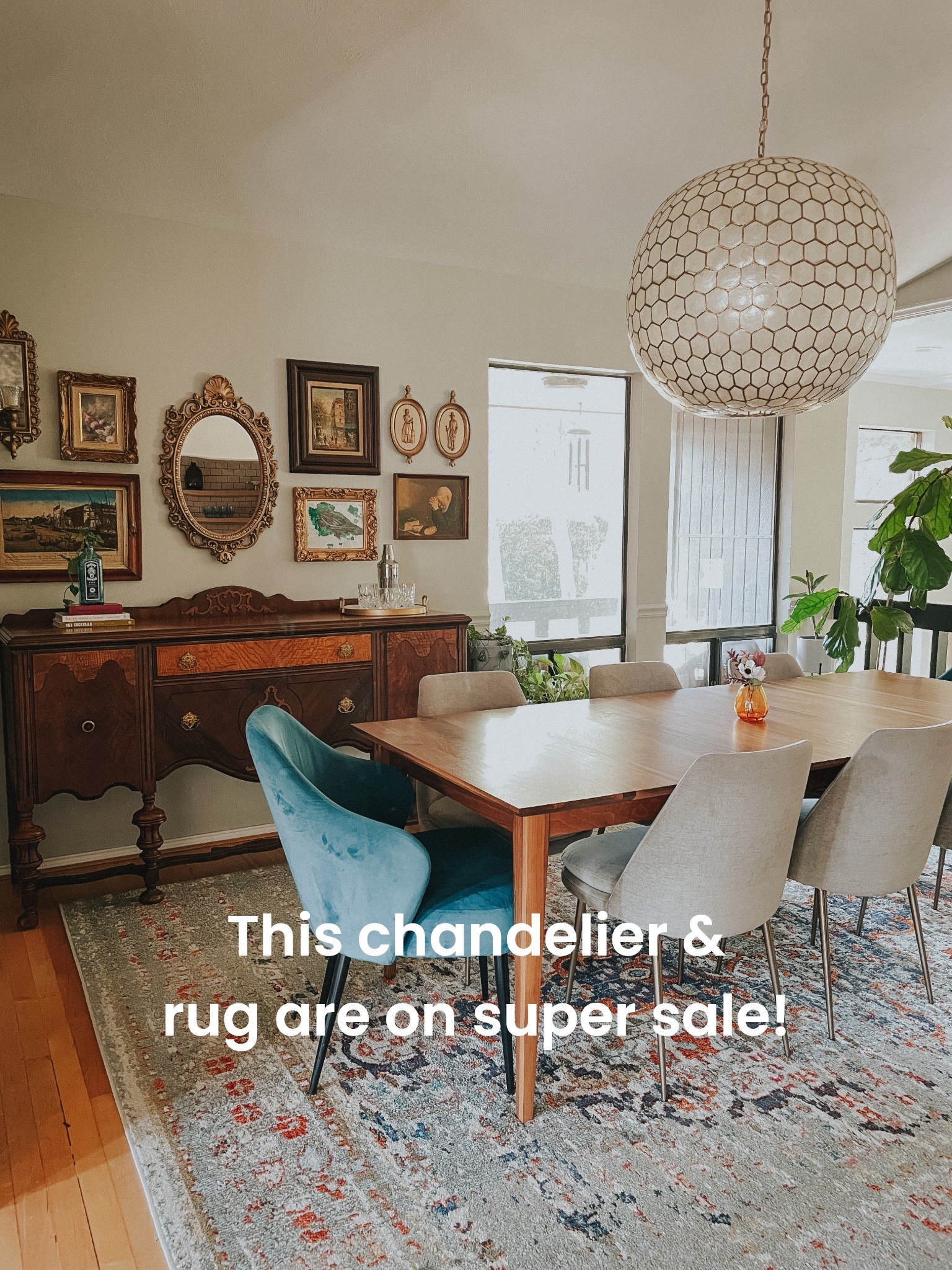 This vintage style rug is on clearance and this Serena & Lily statement Capiz chandelier is the lowest I’ve seen it!


#LTKHome #LTKSaleAlert #LTKStyleTip
