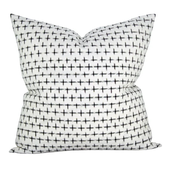 Pillow cover, Karuso Natural- ON BOTH SIDES, ikat, Spark Modern pillow | Etsy (US)