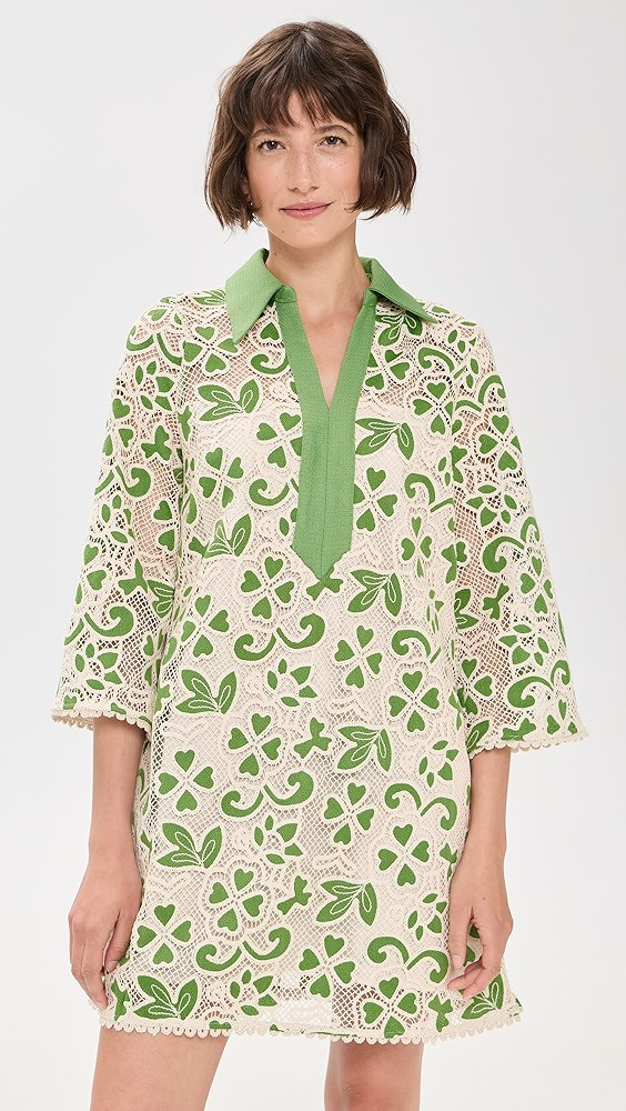 Embroidered Collar Mini Dress | Shopbop