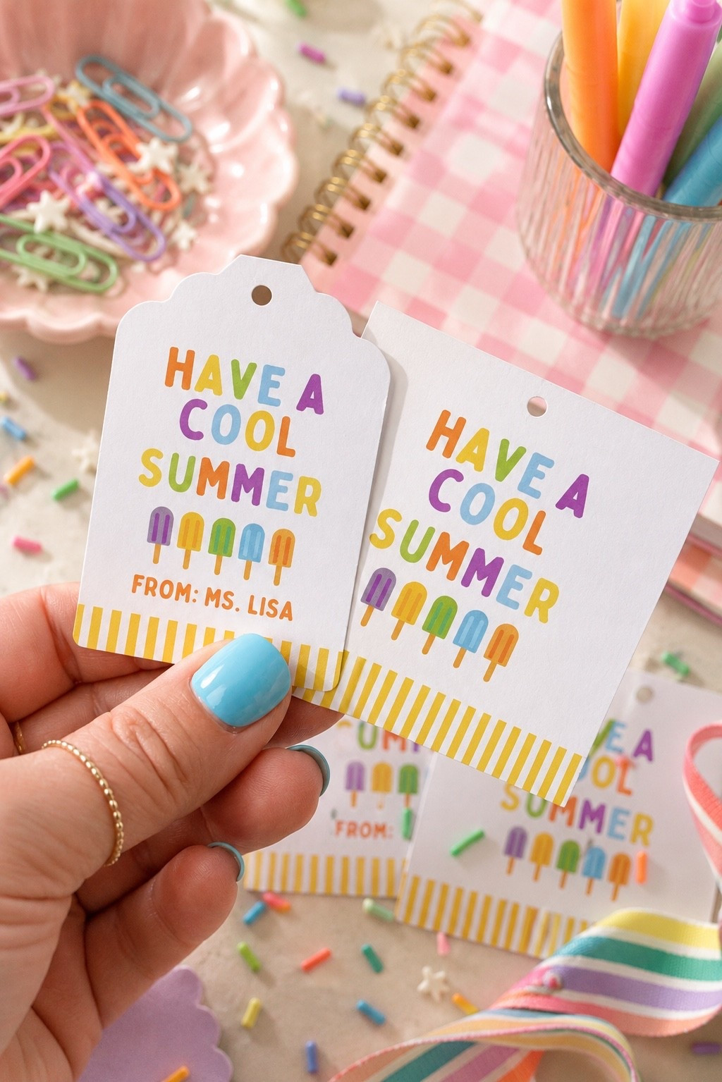 These teacher gift tags are available as a digital download OR shipped right to your door 🎀 Perfect for end of year gifts, team treats, and last-minute teacher appreciation surprises!

Preppy • colorful • classroom cute 💕✏️
Shop them now on my Etsy!

#LTKSeasonal #LTKmomlife #LTKKids
