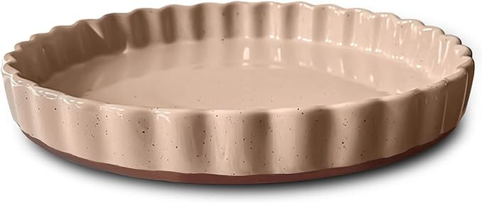 Mora Ceramic Tart Pan, 9.5 Inch Large Porcelain Baking Dish for Tarts, Quiche, Pie, Flan etc. Flu... | Amazon (US)