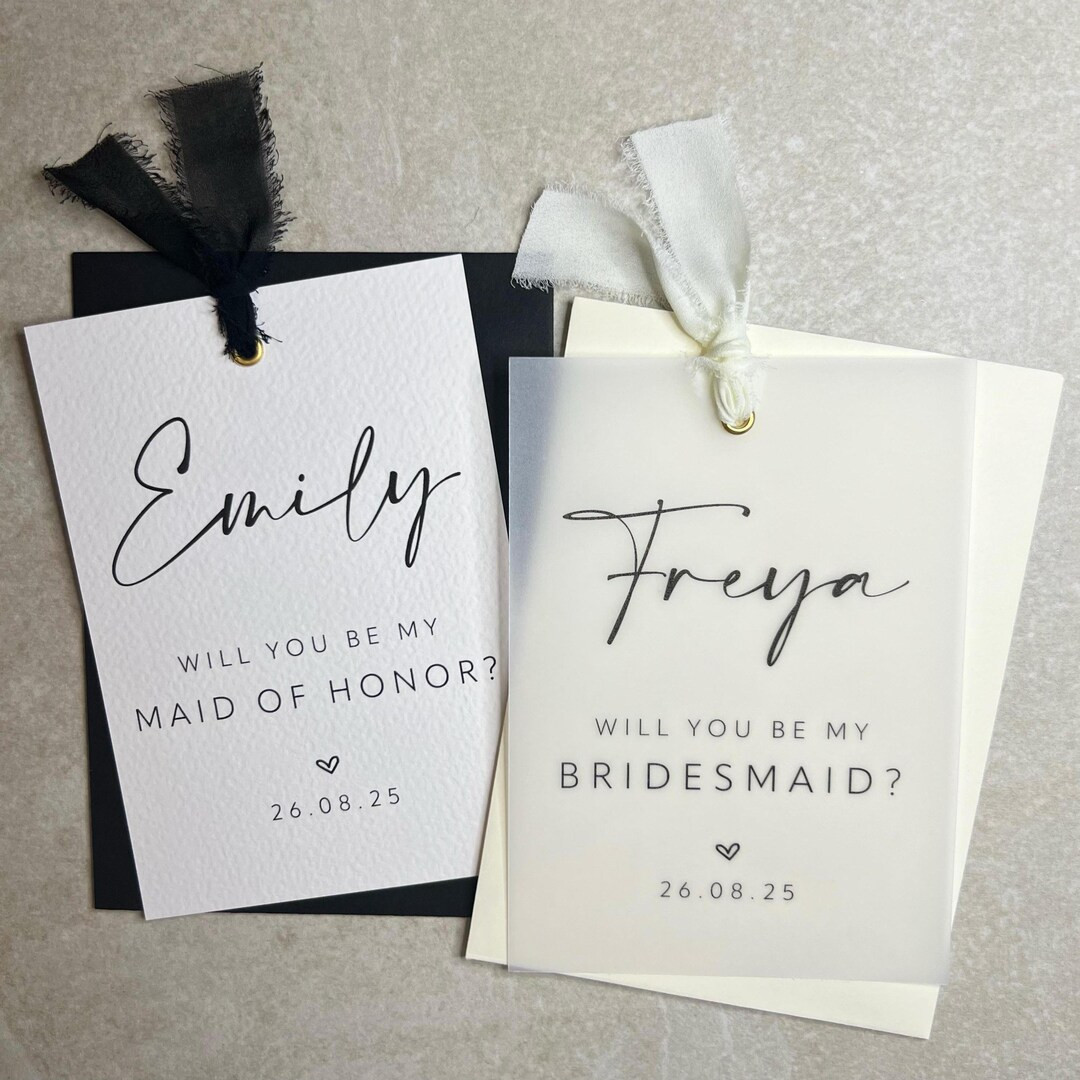 Personalised Bridal Party Proposal Box Cards for Bridesmaid, Maid of Honour, Matron of Honor, Flo... | Etsy (US)