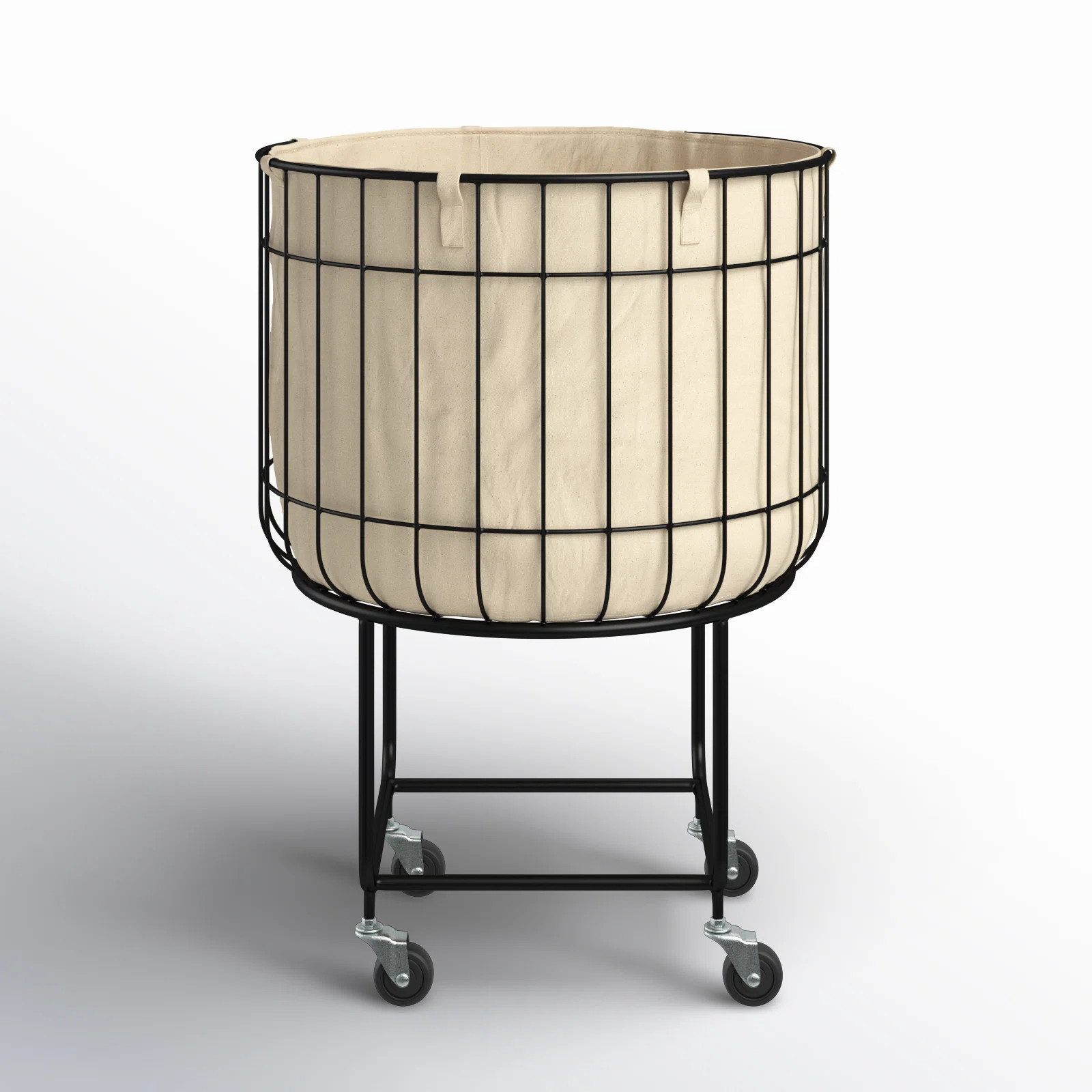 Everette Metal Deep Set Wire Basket Storage Cart with Wheels | Wayfair North America