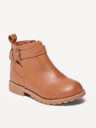 Faux-Leather Buckled Boots for Toddler Girls | Old Navy (US)