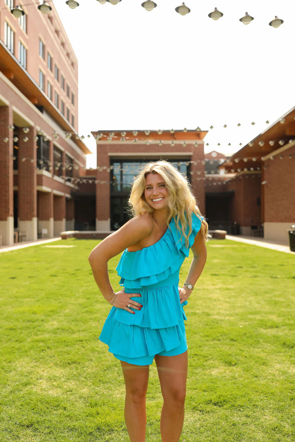 Right Up My Alley Romper - Blue | cocolillys