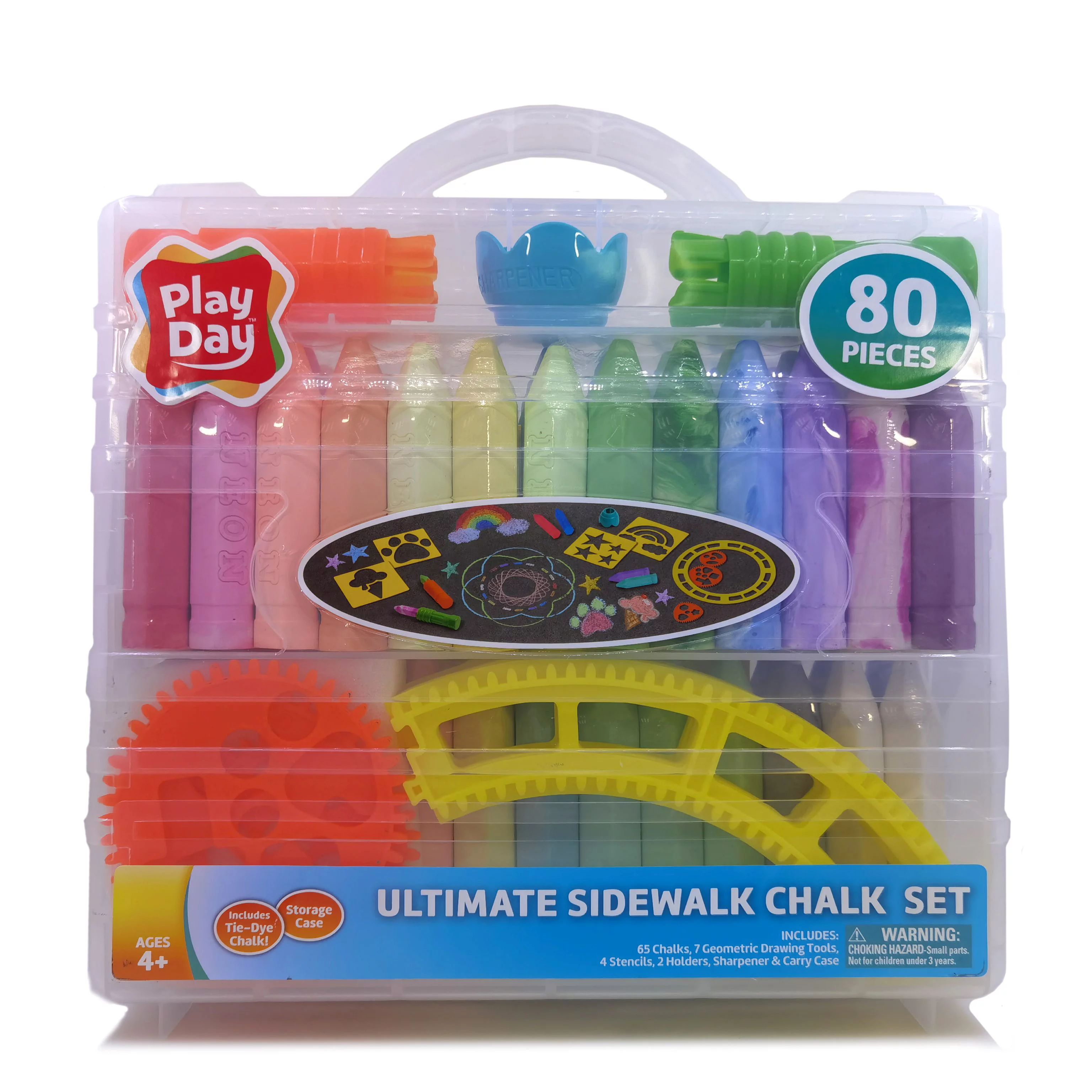 Play Day Ultimate Sidewalk Chalk Set, 80 Pieces | Walmart (US)